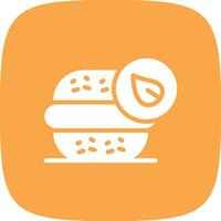 Vegan Burger Creative Icon Design vector