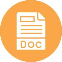 Doc File Format Creative Icon Design vector