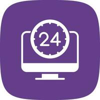 24 7 Monitoring Creative Icon Design vector