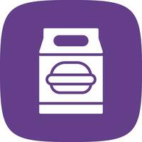 Lunch Bag Creative Icon Design vector