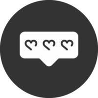 Comment Heart Creative Icon Design vector
