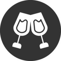 Glass Cheers Creative Icon Design vector