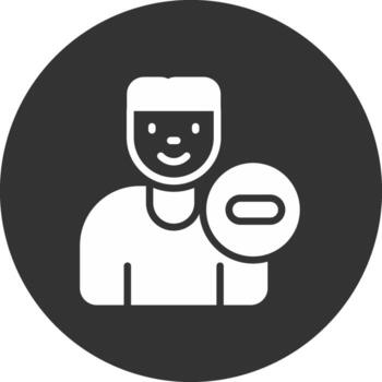 Eliminar usuario creativo icono diseño vector