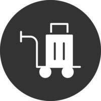 Luggage Cart Creative Icon Design vector