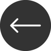 Left Arrow Creative Icon Design vector