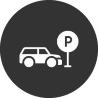 Taxi Parking Creative Icon Design vector