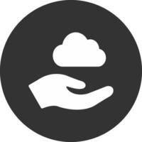 Cloud in Hands Creative Icon Design vector