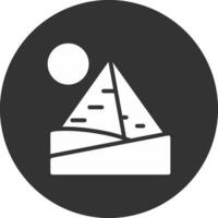 pirámide paisaje creativo icono diseño vector