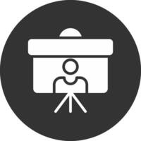 Projector Screen Creative Icon Design vector