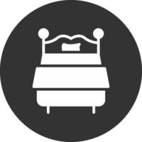 Double Bed Creative Icon Design vector