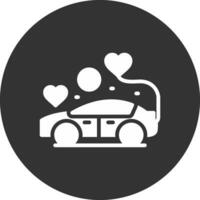 diseño de icono creativo de coche de boda vector