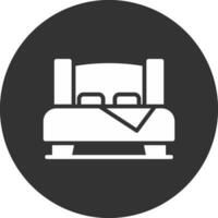 Double Bed Creative Icon Design vector