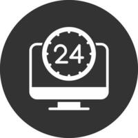 24 7 Monitoring Creative Icon Design vector
