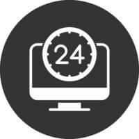 24 7 Monitoring Creative Icon Design vector