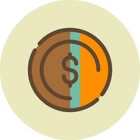 Dollar Coin Creative Icon Design vector