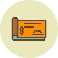 Cheque Creative Icon Design vector