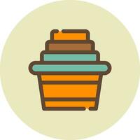 Laundry Basket Creative Icon Design vector