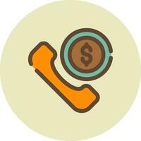 Phone Call Creative Icon Design vector