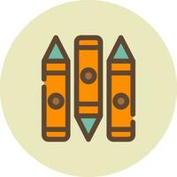 Crayon Creative Icon Design vector