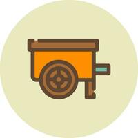 Wheelbarrow Creative Icon Design vector