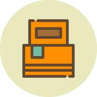 Cardboard Creative Icon Design vector