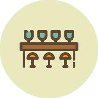 Bar Counter Creative Icon Design vector