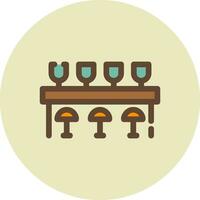 Bar Counter Creative Icon Design vector