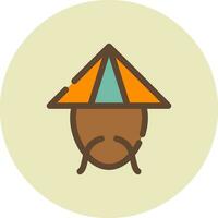 Bamboo Hat Creative Icon Design vector