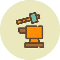 Hammer and anvil Creative Icon Design vector