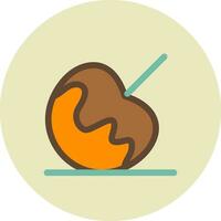 Caramel Apple Creative Icon Design vector