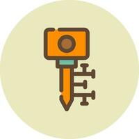 Digital Key Creative Icon Design vector