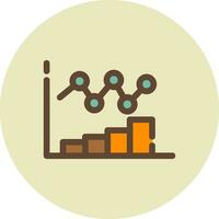 Bar Chart Creative Icon Design vector