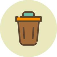 Trash Bin Creative Icon Design vector