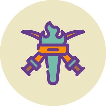 Pirates Torch Creative Icon Design vector