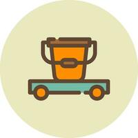 Cleaning Cart Creative Icon Design vector