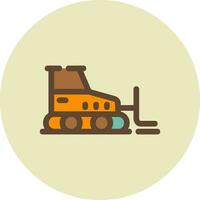 Bulldozer Creative Icon Design vector