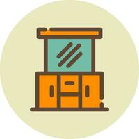 Dressing Table Creative Icon Design vector
