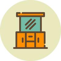 Dressing Table Creative Icon Design vector