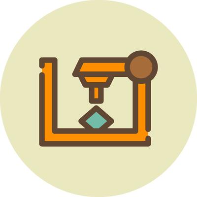 3D Printer Creative Icon Design
