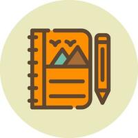 diseño de icono creativo de cuaderno de bocetos vector