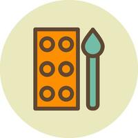 Watercolor Creative Icon Design vector