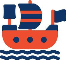 Pirates Ship Creative Icon Design vector