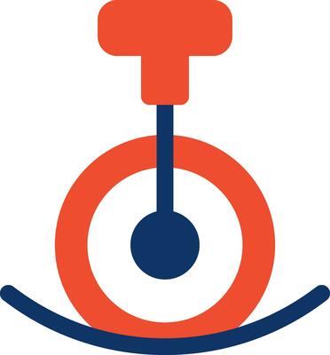 Unicycle Performance Creative Icon Design