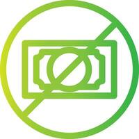 No Money Creative Icon Design vector