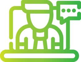 Online Interview Creative Icon Design vector