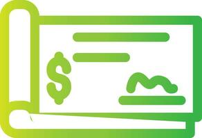 Cheque Creative Icon Design vector