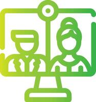 Online Interview Creative Icon Design vector