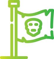 diseño de icono creativo de bandera de piratas vector