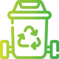 Trash Bin Creative Icon Design vector