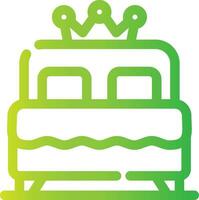 Double Bed Creative Icon Design vector